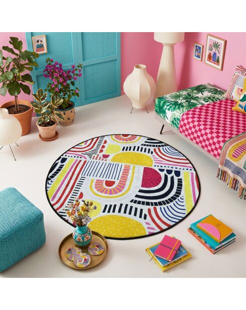 Tapis Période multicolore - 100x100 cm