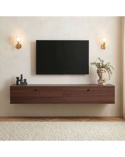 Ligne 160 TV-Ständer aus Nussbaumholz - 160×25×25 cm