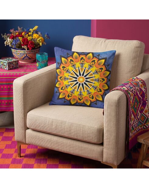 Coussin Mandala 18 multicolores - 43x43 cm