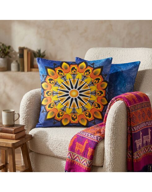 Coussin Mandala 18 multicolores - 43x43 cm