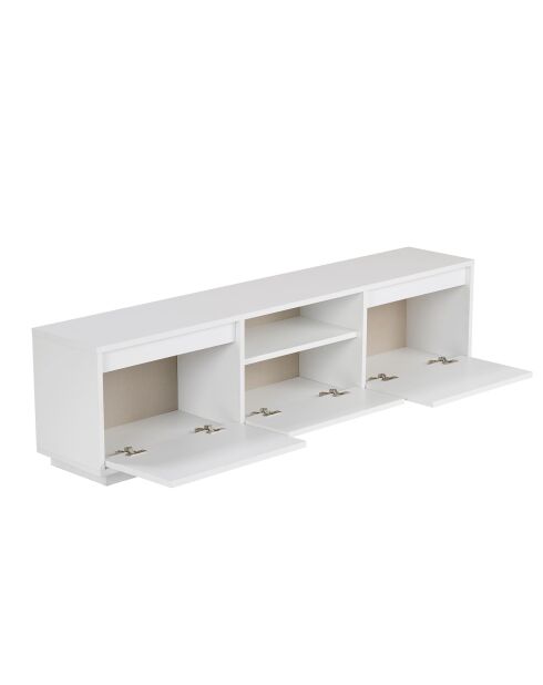 Meuble TV Sentinel blanc naturel - 160×30×42 cm