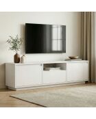 Meuble TV Sentinel blanc naturel - 160×30×42 cm
