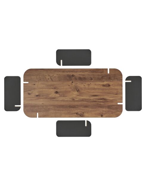 Renard Couchtisch Atlantic Pine Anthrazit - 147×87×35 cm