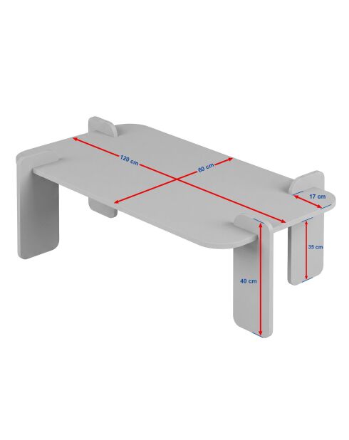 Tavolino Renard pino atlantico antracite - 147×87×35 cm
