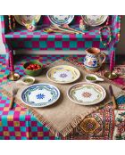 6 pièces d'assiettes à dessert Moderna Leo multicolore - 20x20x2 cm
