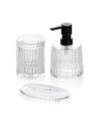3 pièces de salle de bain Bny0039 transparent - 12x8x8 cm /10x8x8 cm/3x15x10 cm