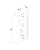 Boekenkast HC116 - 3142 wit - 80×31,5×180 cm
