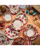 24 pièces Service de table Figs multicolores