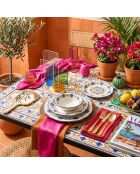 24 pièces Service de table Tuscan Bloom Fulya multicolores