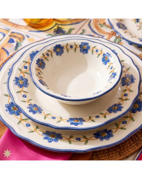 24 pièces Service de table Tuscan Bloom Fulya multicolores