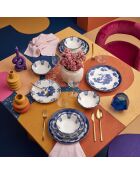 24 pièces Service de table Bluecourt blanc/bleu