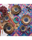 24 pièces Service de table Bend multicolores