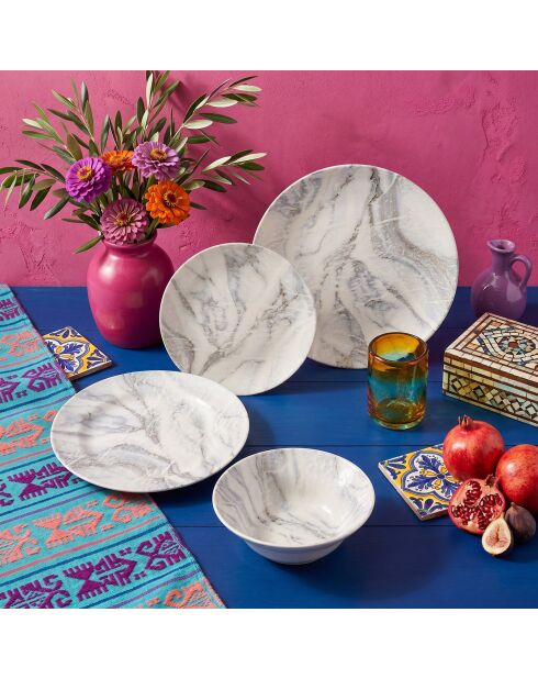 24 pièces Service de table Berry multicolores