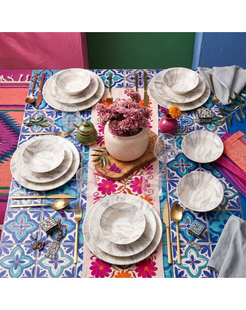 24 pièces Service de table Berry multicolores