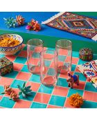 3 pièces de verres Pb-420805-P rose - 6 6,7x6,7x12,9 cm