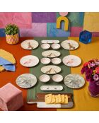 16 pièces petit-déjeuner Doga multicolores