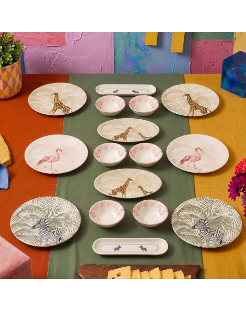 16 pièces petit-déjeuner Doga multicolores