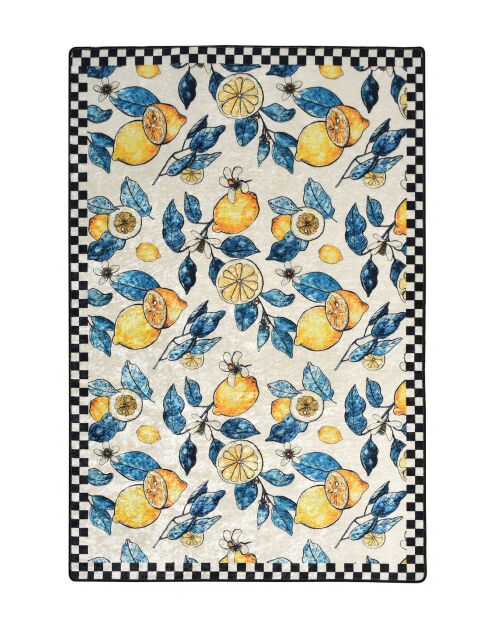 Veelkleurig vloerkleed Lemon voor in de gang - 80x200 cm
