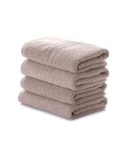 4 pièces de serviettes pour les mains Central brunes - 50x100 cm