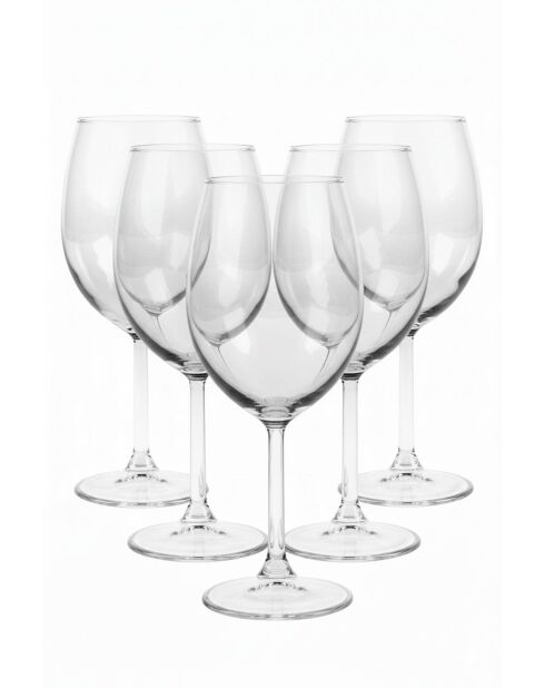 4 bicchieri da vino Astoria 540 trasparenti - 7,6x7,6x20,7 cm