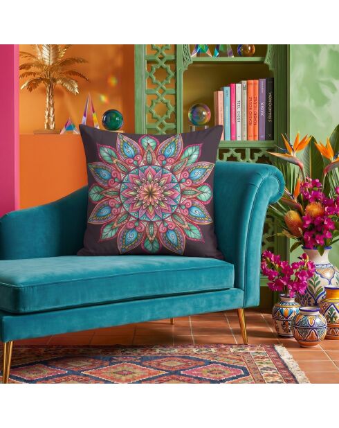 Coussin Mandala 14 multicolores - 43x43 cm