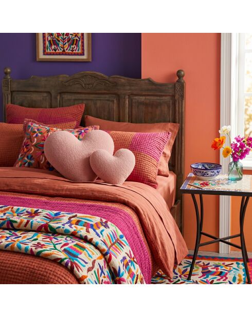 Coussin Teddy Kalp Big rose - 42x45x12 cm
