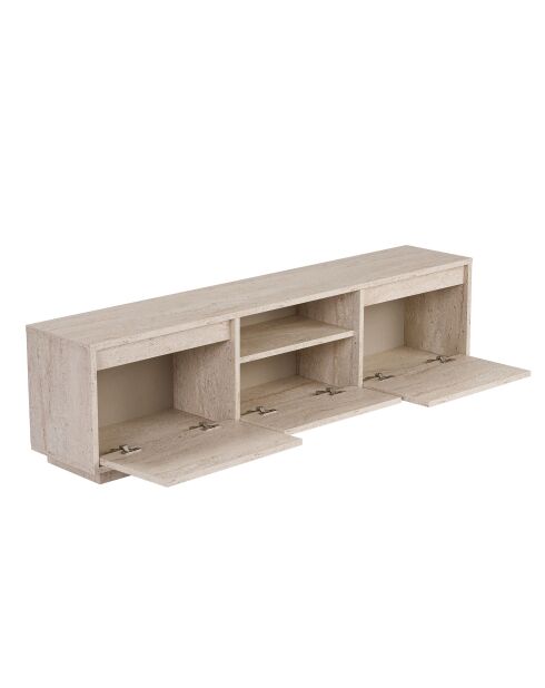 Meuble TV Sentinel travertin - 160×30×42 cm