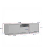 Meuble TV Sentinel travertin - 160×30×42 cm