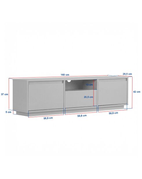 Meuble TV Sentinel travertin - 160×30×42 cm