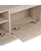 Meuble TV Sentinel travertin - 160×30×42 cm