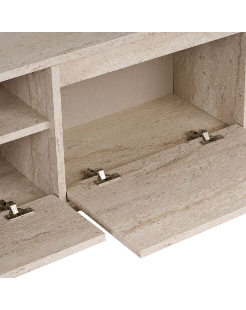 Meuble TV Sentinel travertin - 160×30×42 cm