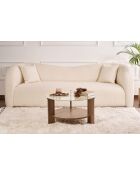 Clara Couchtisch aus transparentem venezianischem Nussbaum - 75×75×40 cm
