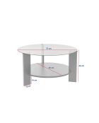 Clara Couchtisch aus transparentem venezianischem Nussbaum - 75×75×40 cm