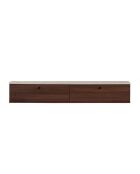 Meuble TV Ligne 160 travertin noyer - 160×25×25 cm