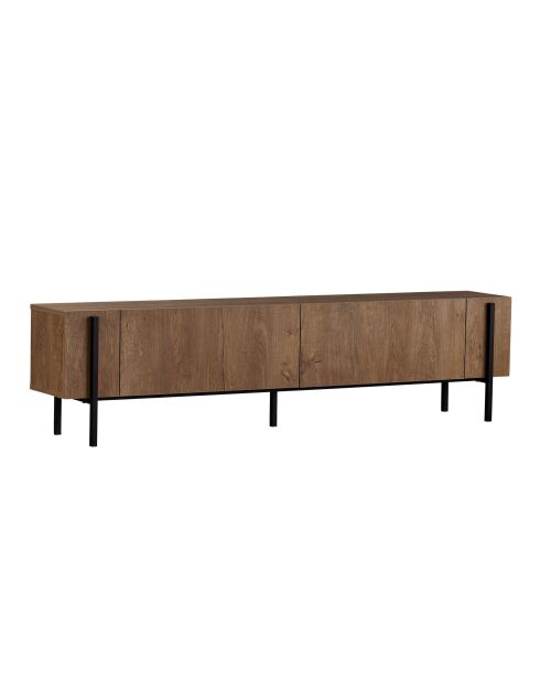 Mueble TV Nexus de roble caucásico negro - 180×30×45 cm