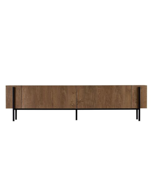 Mueble TV Nexus de roble caucásico negro - 180×30×45 cm