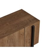 Mueble TV Nexus de roble caucásico negro - 180×30×45 cm