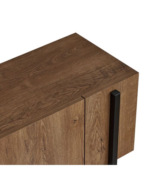 Mueble TV Nexus de roble caucásico negro - 180×30×45 cm
