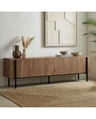 Mueble TV Nexus de roble caucásico negro - 180×30×45 cm