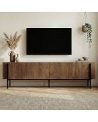 Mueble TV Nexus de roble caucásico negro - 180×30×45 cm