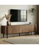 Mueble TV Nexus de roble caucásico negro - 180×30×45 cm