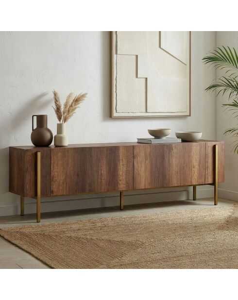 Meuble TV Nexus barok noyer or - 180×30×45 cm