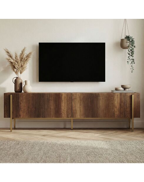 Meuble TV Nexus barok noyer or - 180×30×45 cm