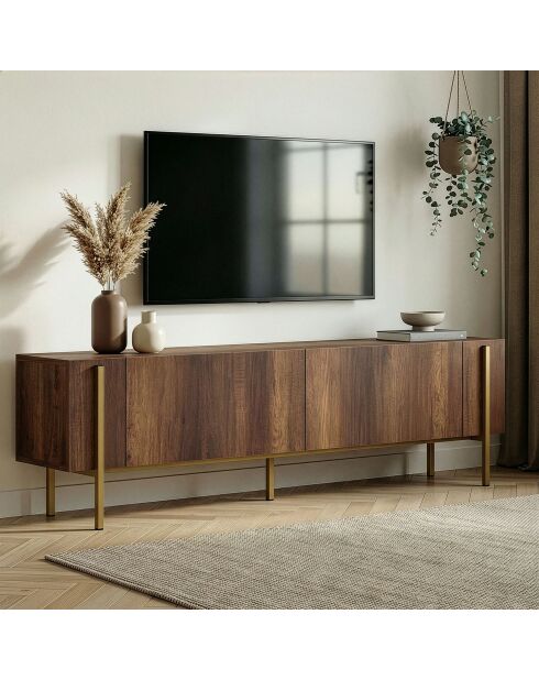 Meuble TV Nexus barok noyer or - 180×30×45 cm