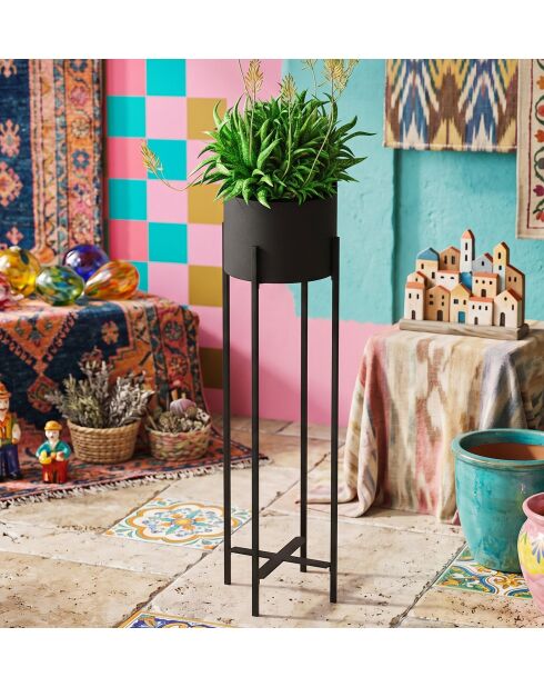 Pot décoratif Ged 025 noir - D. 20 cm