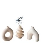 Ensemble de vases Glamour Candle 5St beige - 8x8x10 cm