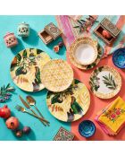 24 pièces Service de table Birdy jaune