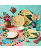 24 pièces Service de table Birdy jaune