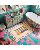 Dc 8109 veelkleurige badmat - 60x90 cm