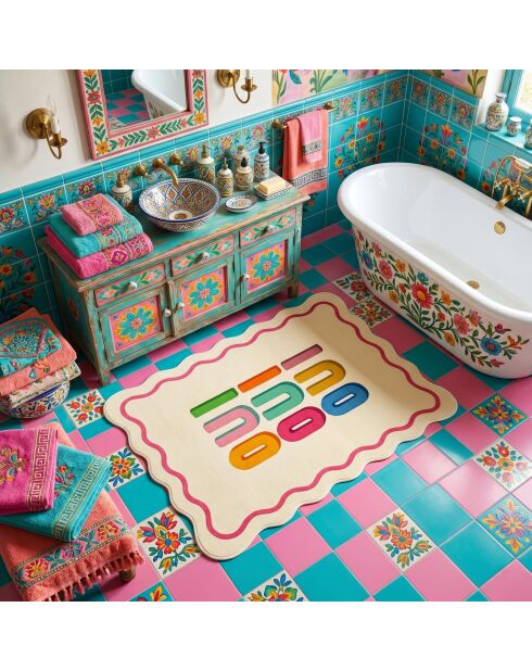 Tappetino da bagno multicolore Dc 8109 - 60x90 cm